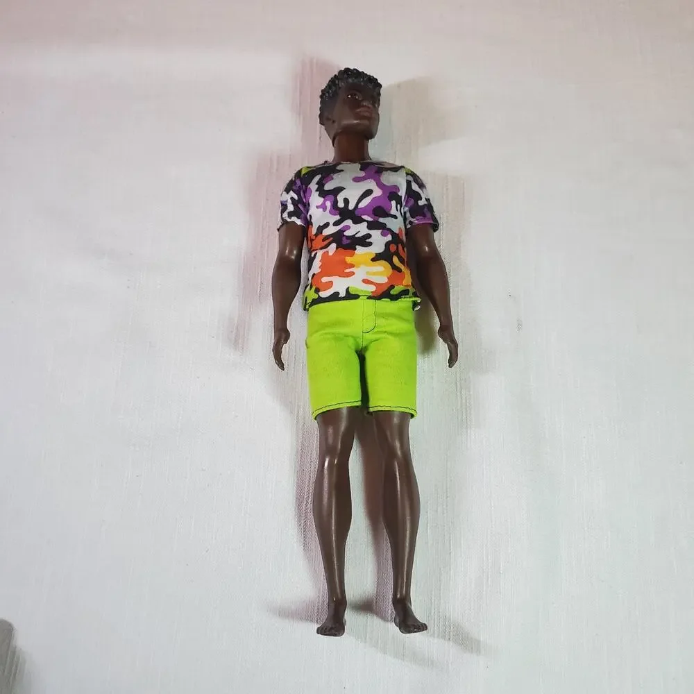 Barbie Fashionistas Ken Doll #183 Camo Shirt Lime Green Shorts Mattel Fashion